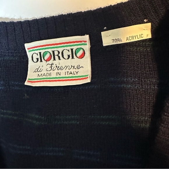 Vtg 90s Giorgio De Firenze Sweater Vest Wool Blend - Picture 2 of 4